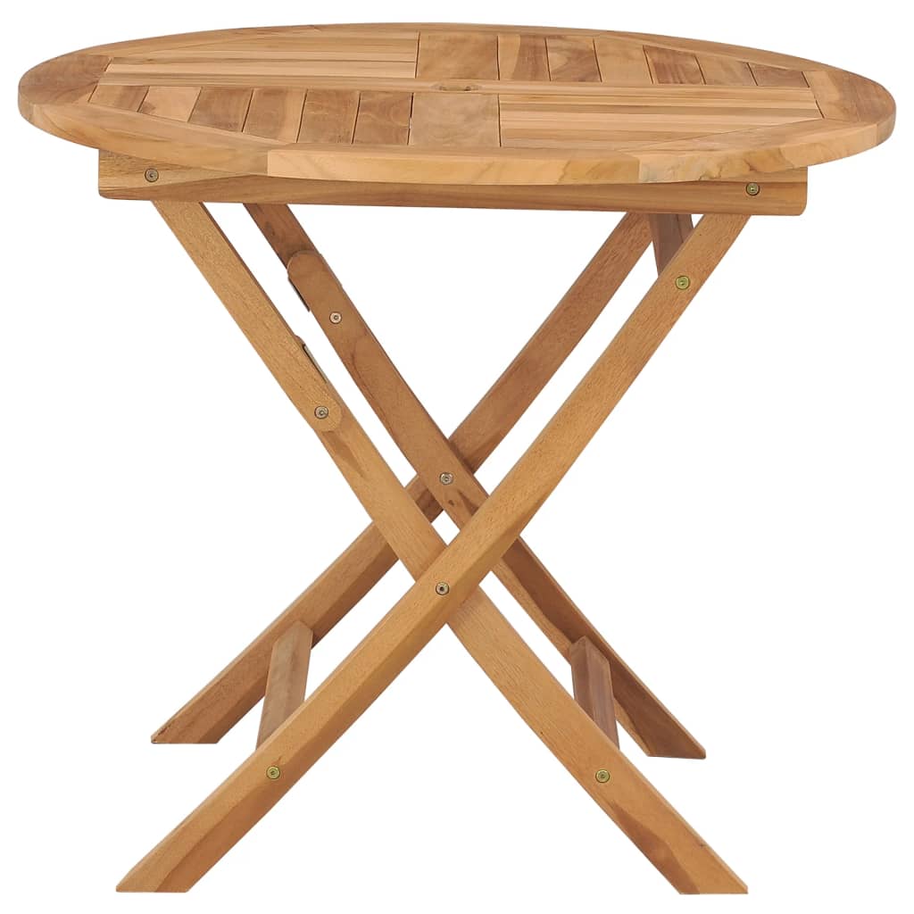 Klappbarer Gartentisch 85x76 cm Teak Massivholz
